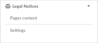 Plugin's menu