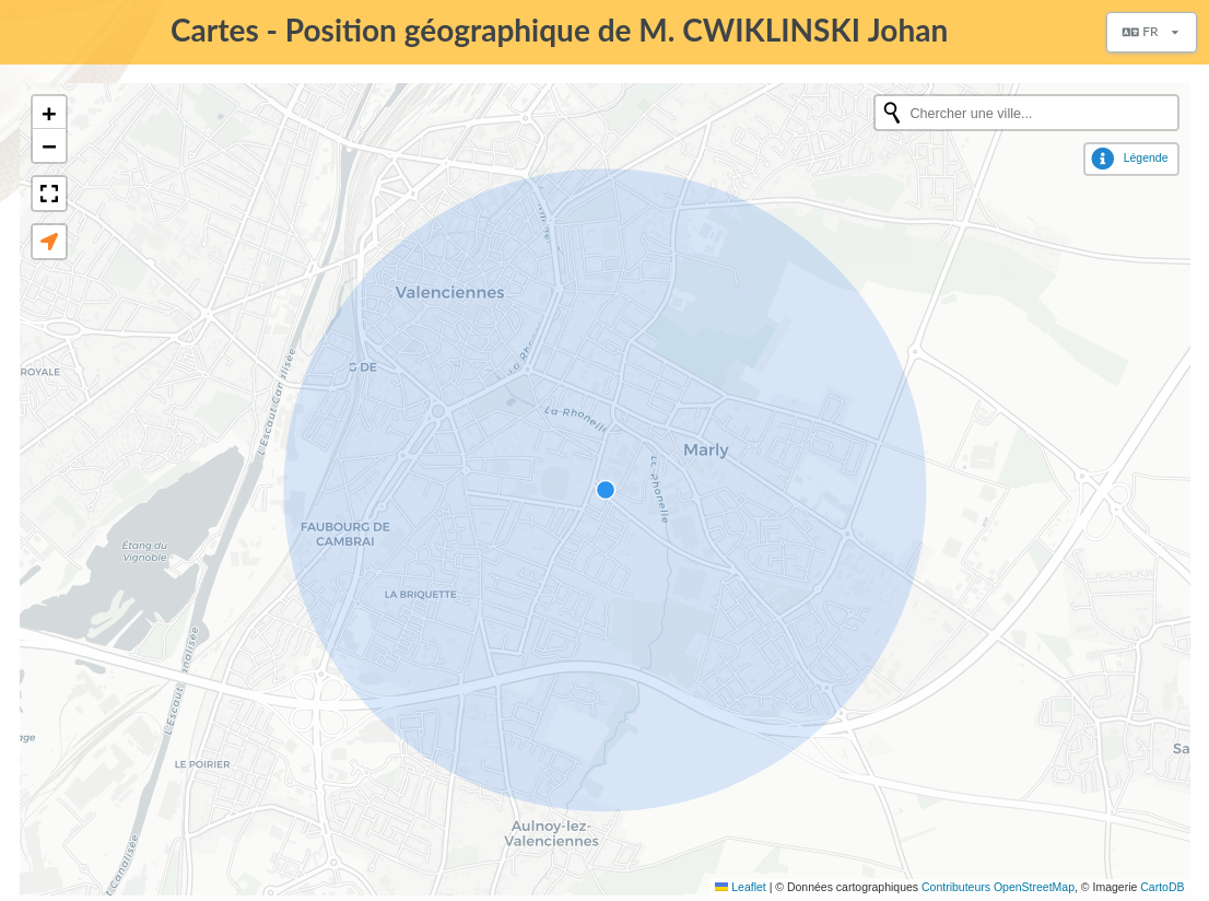 The geolocalize button